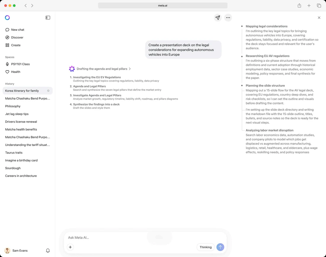 Execution plan shown as a plain inline numbered list in the thread
